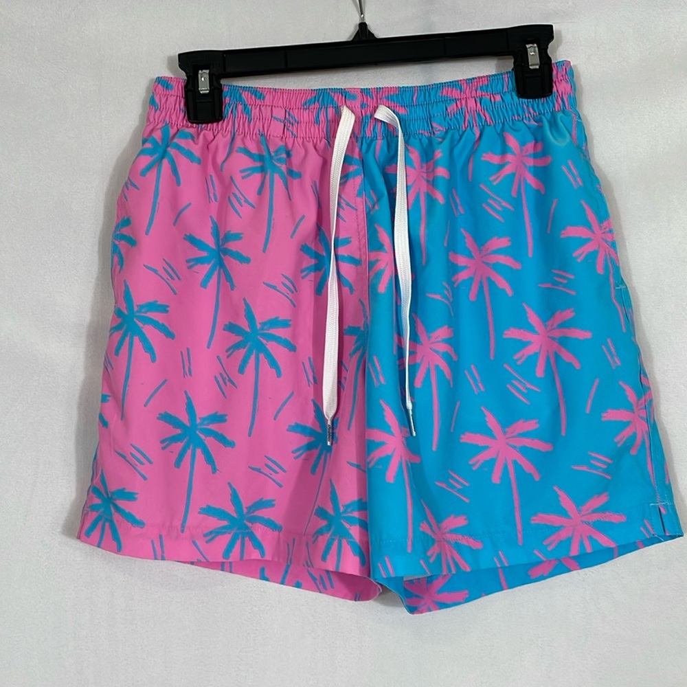 Chubbies Prince Of Prints Swim Trunks Size M Pink Blue Lined EUC